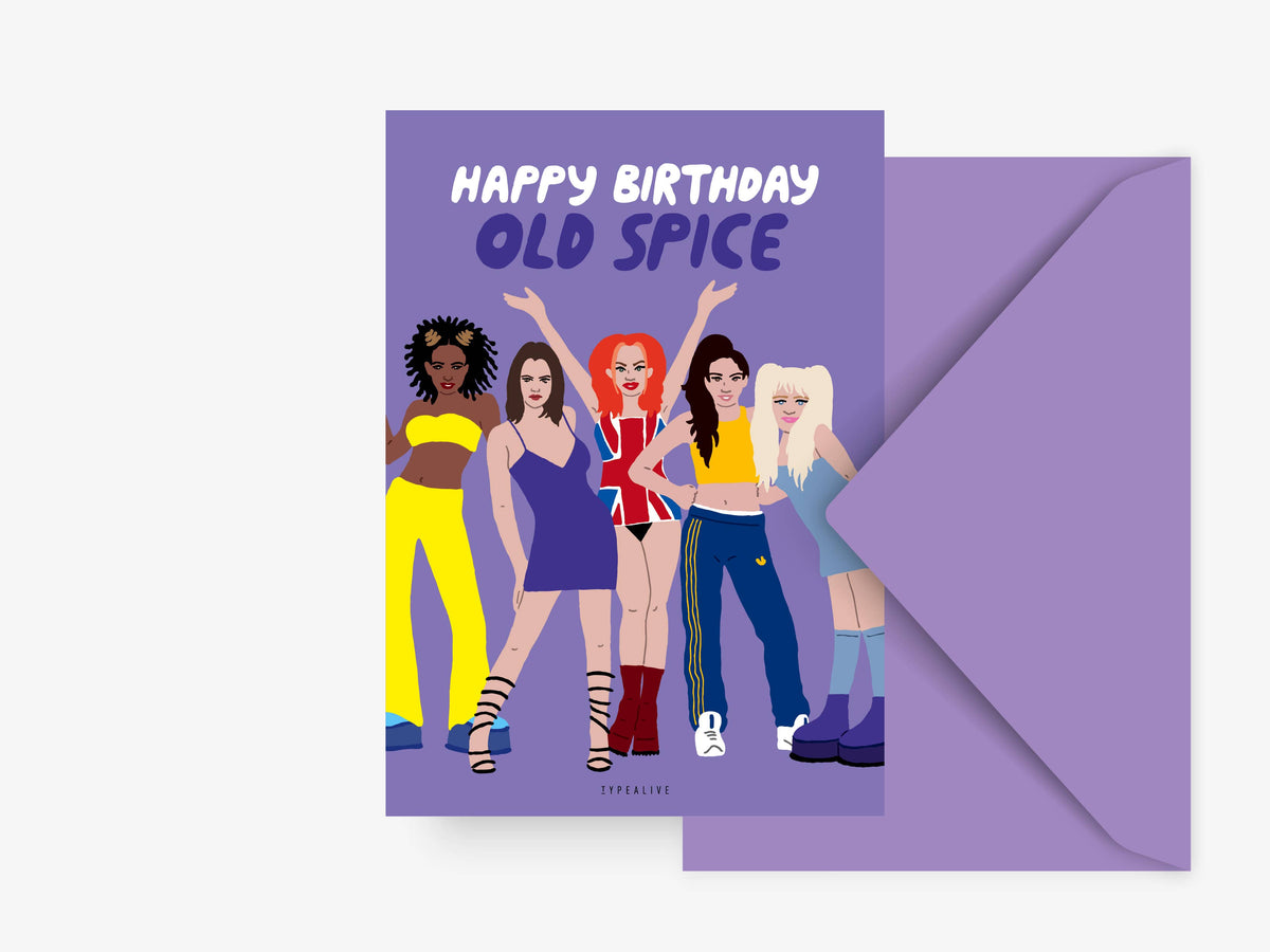 Old Spice birthday postcard