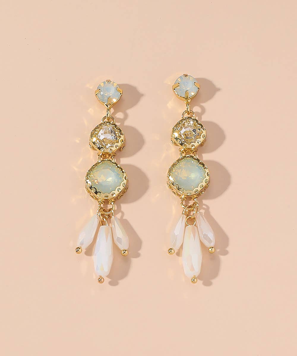 White stud earrings — view 2