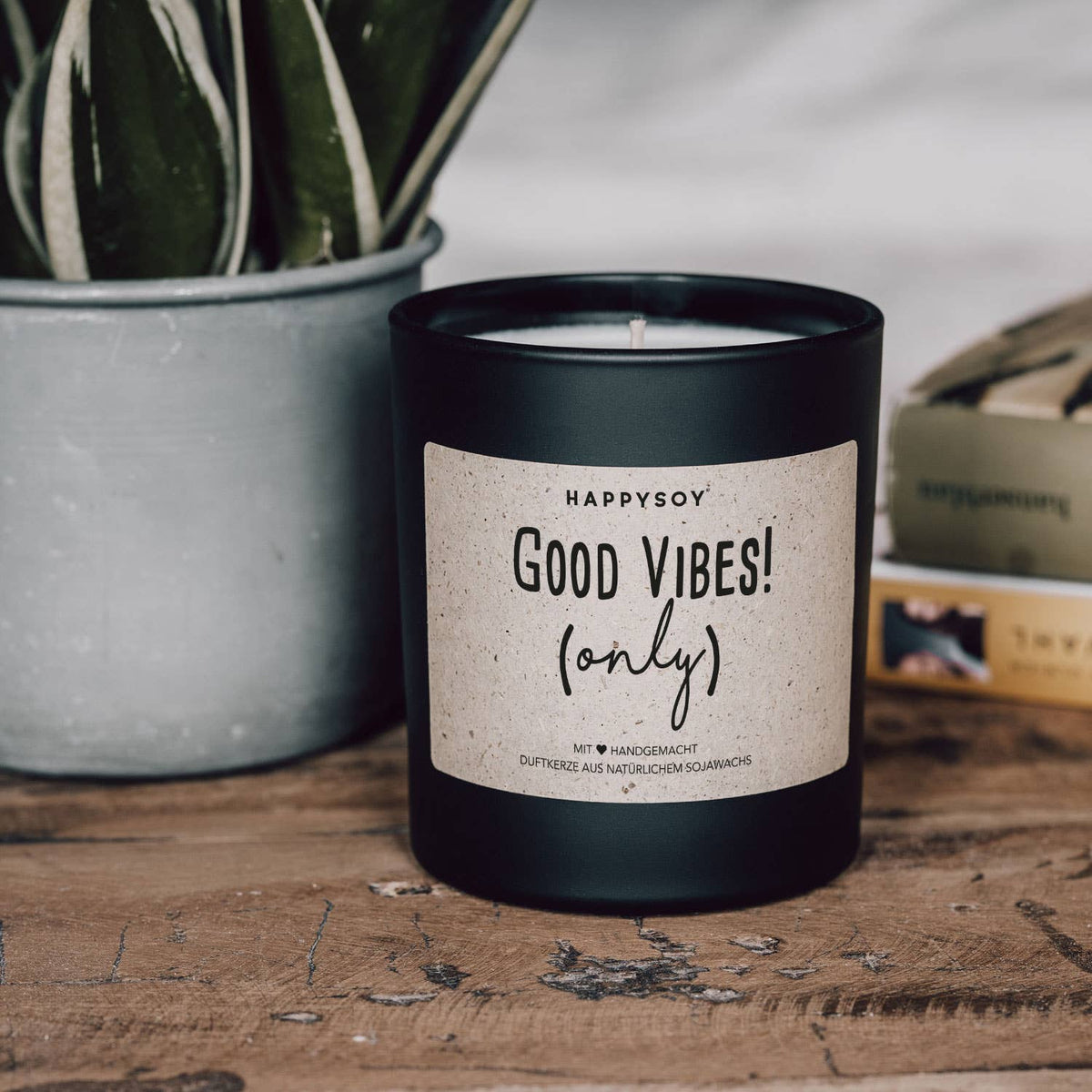Good Vibes Only soy scented candle