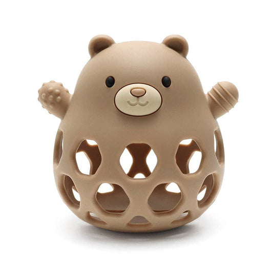 Bear silicone sensory ball in sand