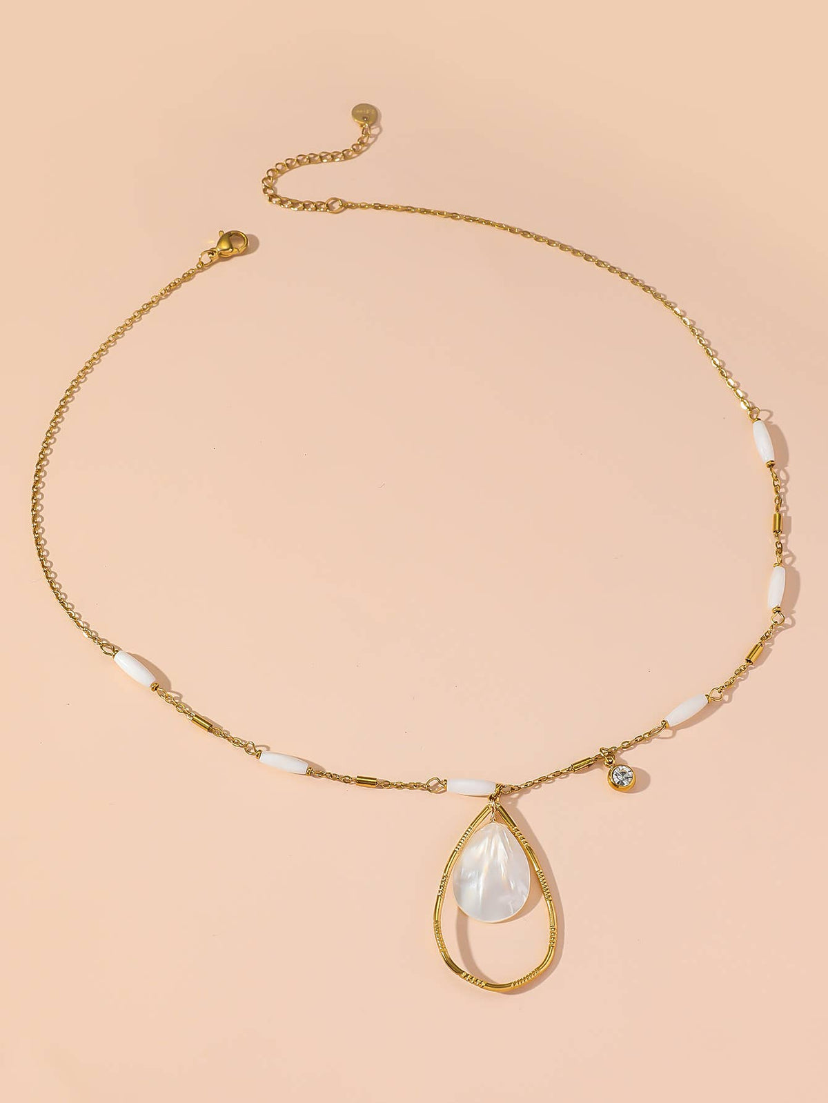 Minimal stainless steel chain necklace — view 2