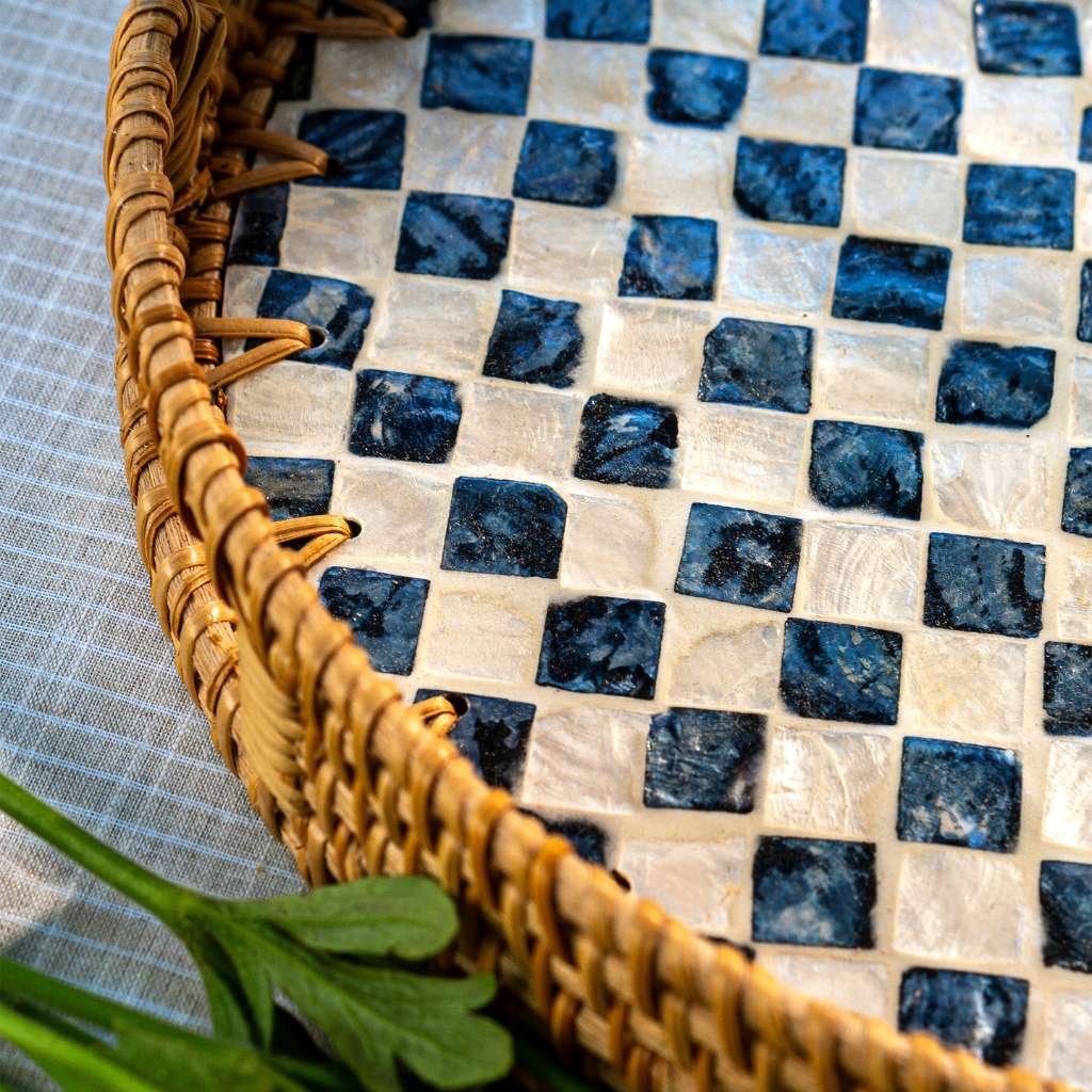 Rattan serving tray — view 6
