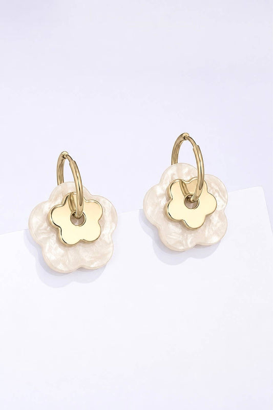 Stainless steel earrings in gold
