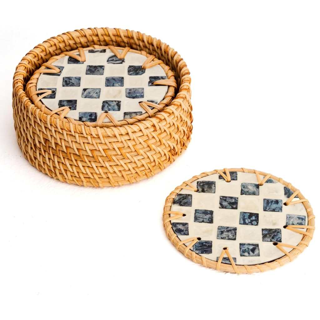 Natural round drinks coasters — view 2