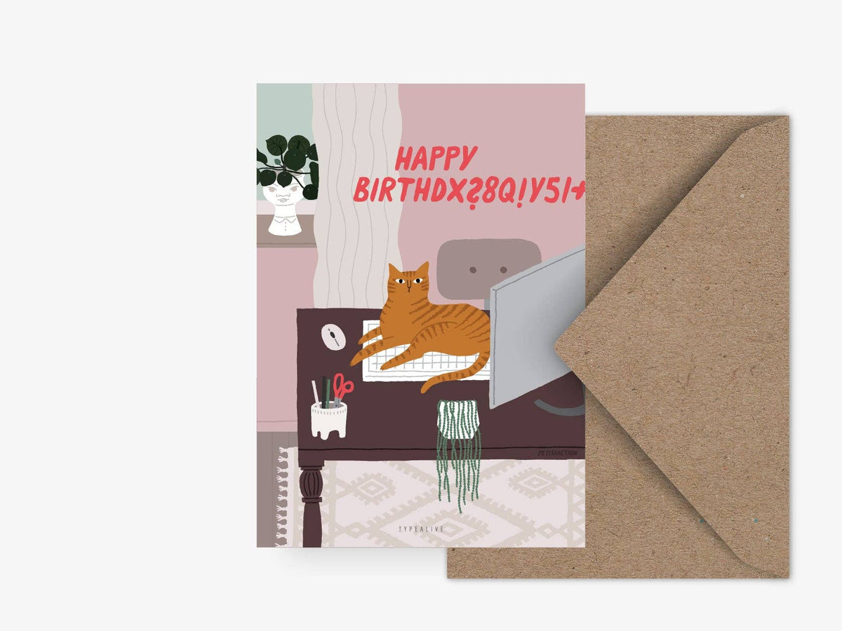 Petisfaction cats birthday postcard