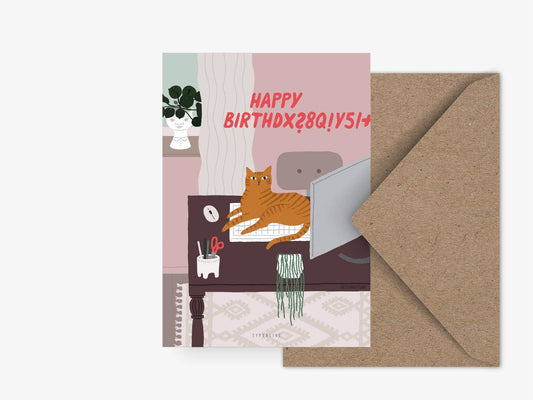 Petisfaction cats birthday postcard