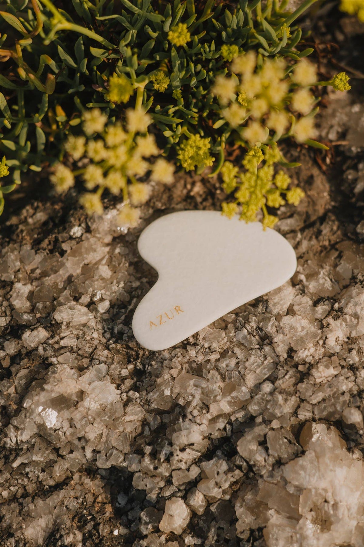 White jade gua sha facial tool — view 2