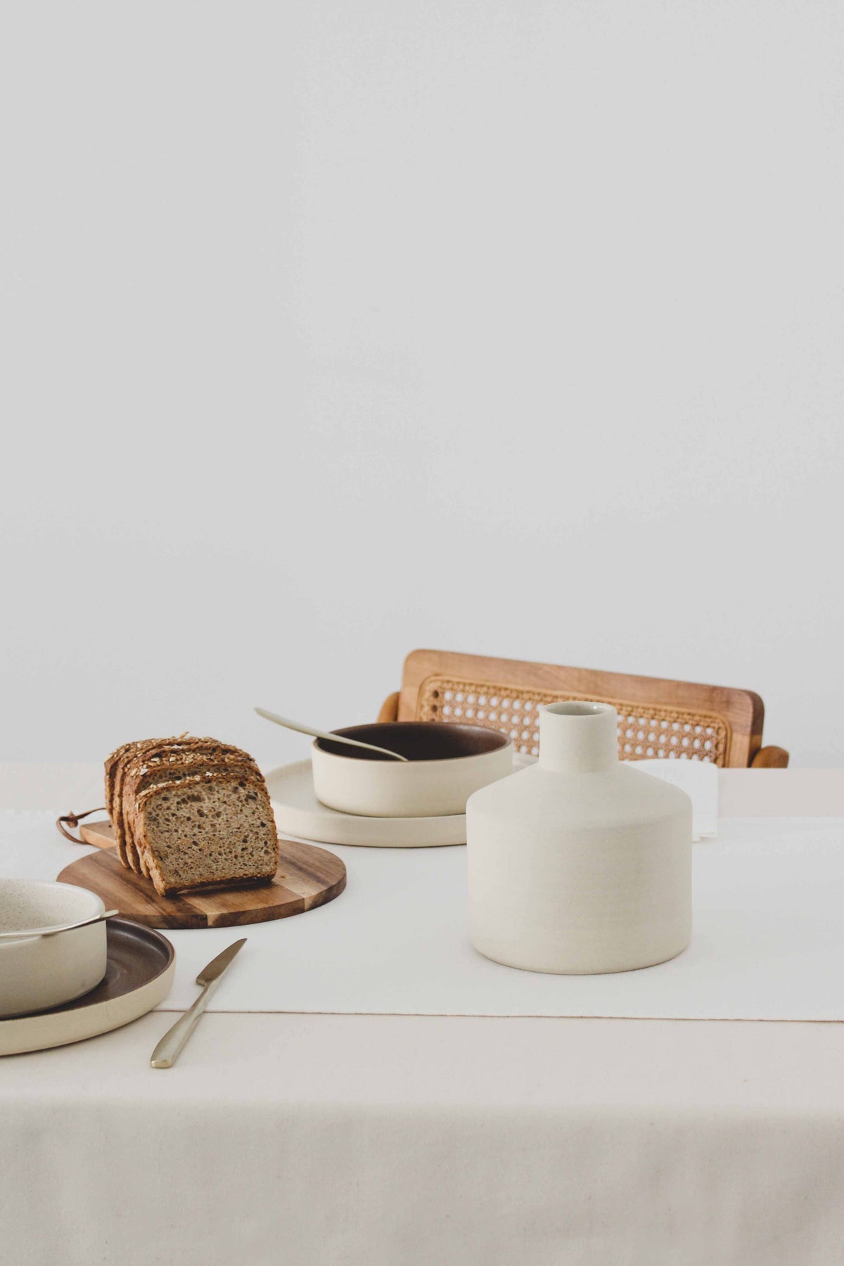 Natural stoneware vase, medium — view 2